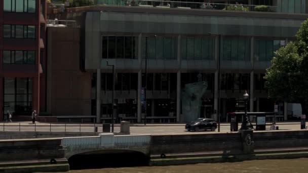 Vertical Tilt Footage Entrance International Maritime Organization Headquarters London Imo — Stock Video