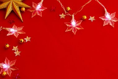 Kırmızı yeni yıl arka plan