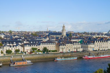 Panoramic view of Angers, France clipart