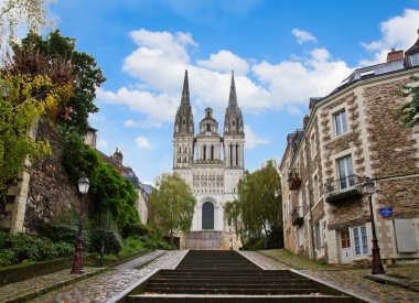 St Maurice cathedral, Angers, France clipart