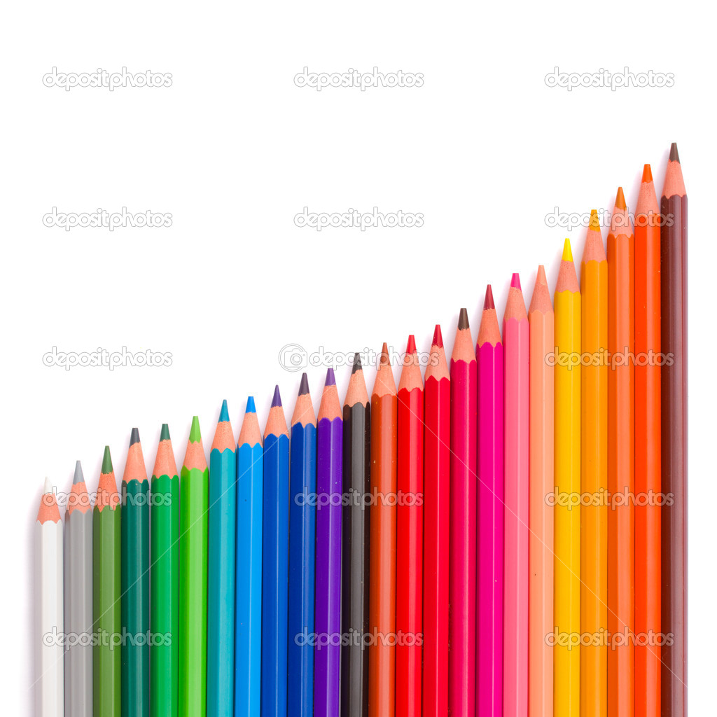 Growing row of pencils