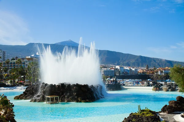 Skyline von Puerto Cruz, Teneriffa, Spanien — Stockfoto