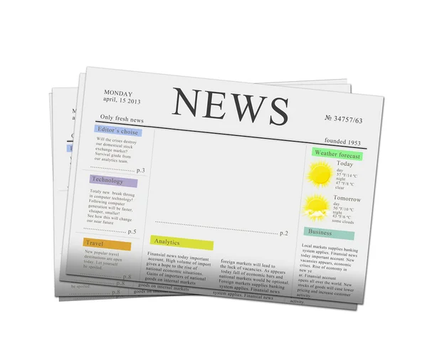 Periódicos con espacio para copias — Foto de Stock