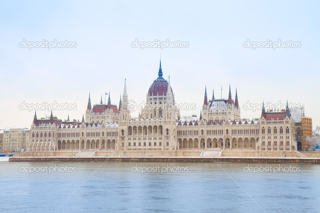 Facade of parliament, Budapest