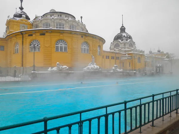 Szechenyi гідромасажною ванною, Будапешт — стокове фото