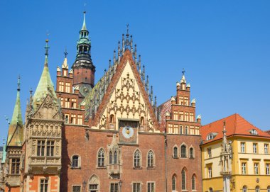 Belediye Binası cephe, wroclaw, Polonya