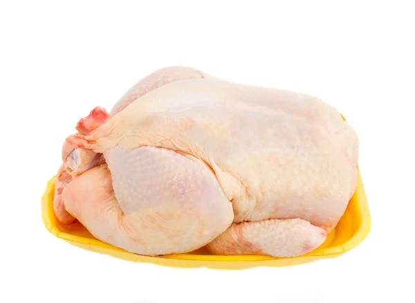 Crude hen on a white background — Stock Photo, Image