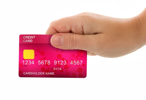 Hand holding credit card for payment — Stock Photo, Image