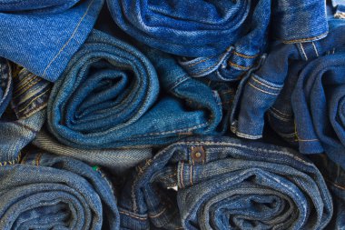 Rols of jeans trousers clipart