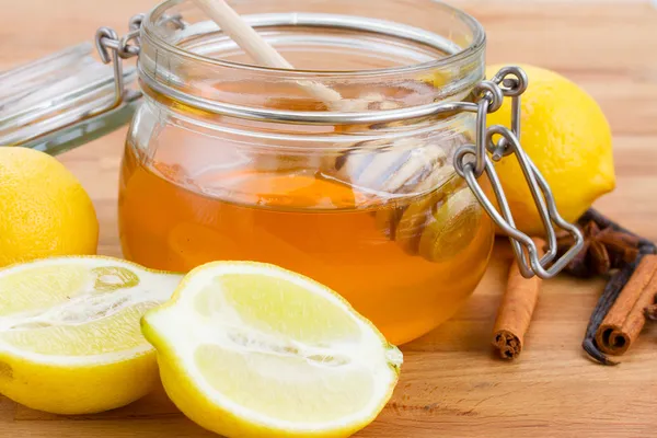 Miel de cítricos en frasco — Foto de Stock