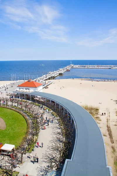 Velho cais (Molo) de Sopot — Fotografia de Stock