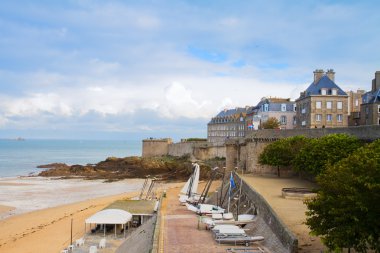 Saint-Malo eski şehri atlantic coast, Fransa