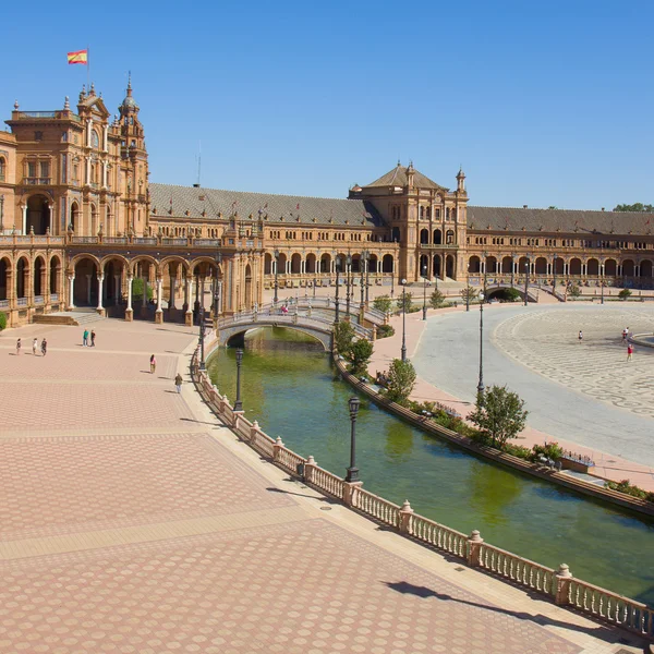 Uitzicht op het plein van Spanje, sevilla, Spanje — Stockfoto