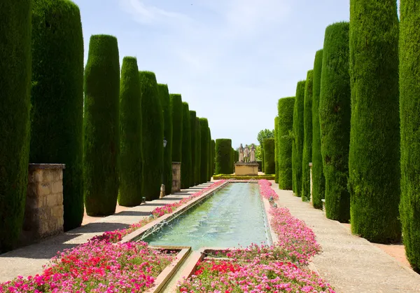 Bahçeler de alcazar Cordoba, İspanya — Stok fotoğraf