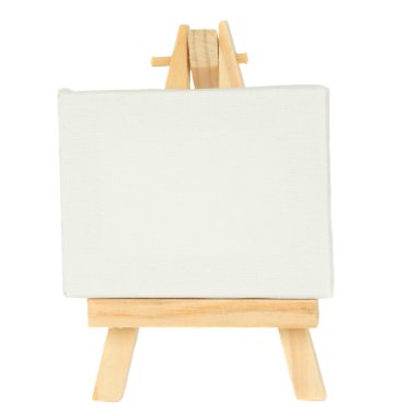 şövale boş tuval ile