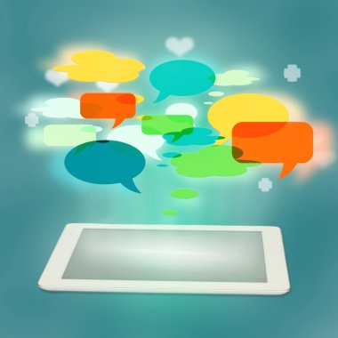 Tablet sosyal medya kavramı