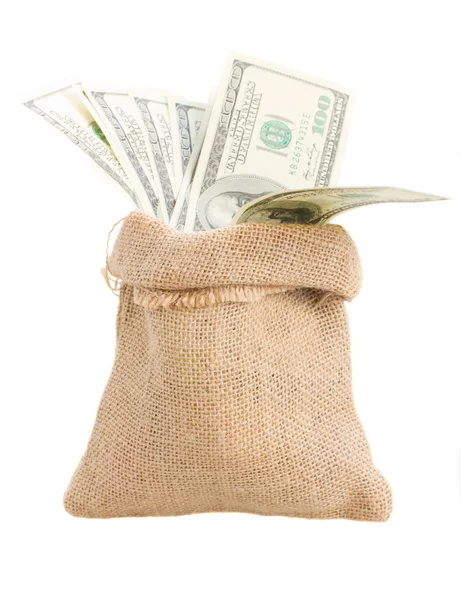 Money in bag — Stock Photo, Image