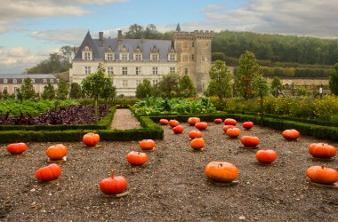 Villandry kalede sonbahar günü, Fransa