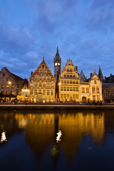 Picturesque medieval buildings, Ghent — Stock Photo, Image