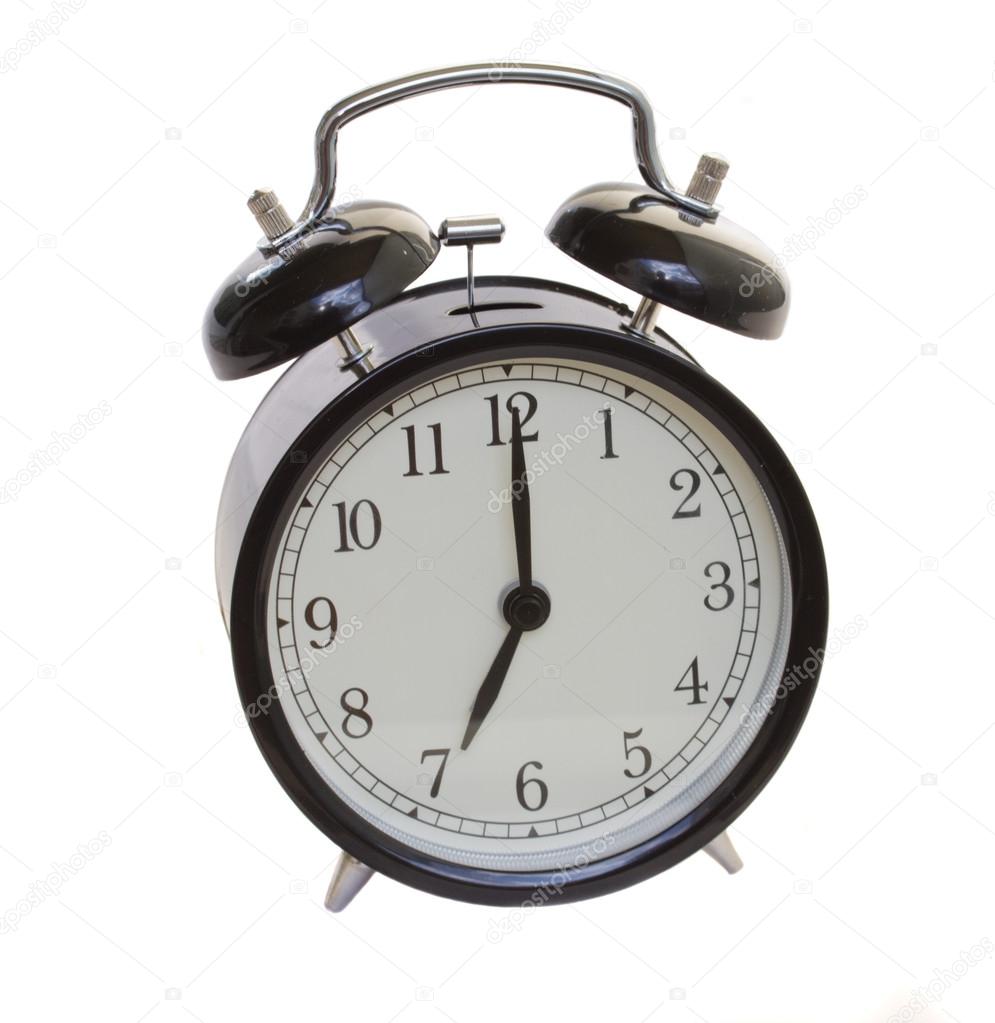 Retro style black alarm clock
