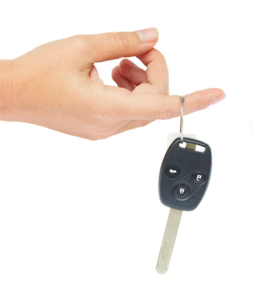 Ruka drží klíček od auta — Stock fotografie