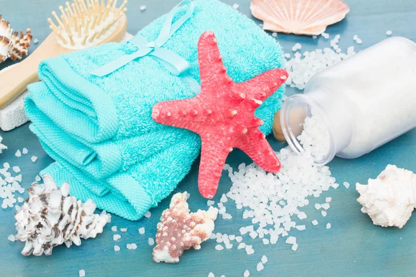 Sea spa setting with starfish — Stock Photo, Image