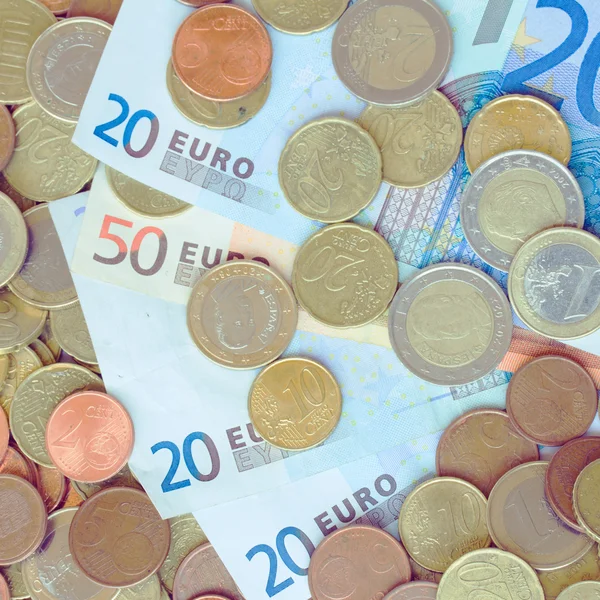 Euro coins and banknotes — Stock Photo, Image