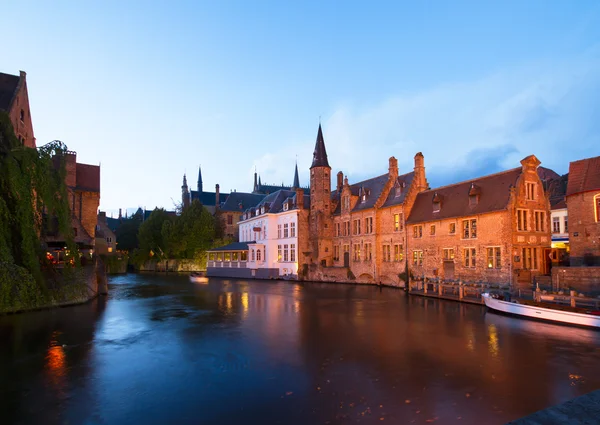 Cena noturna do velho Brugge — Fotografia de Stock