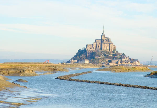 Mont saint michel över havet, Frankrike — Stockfoto