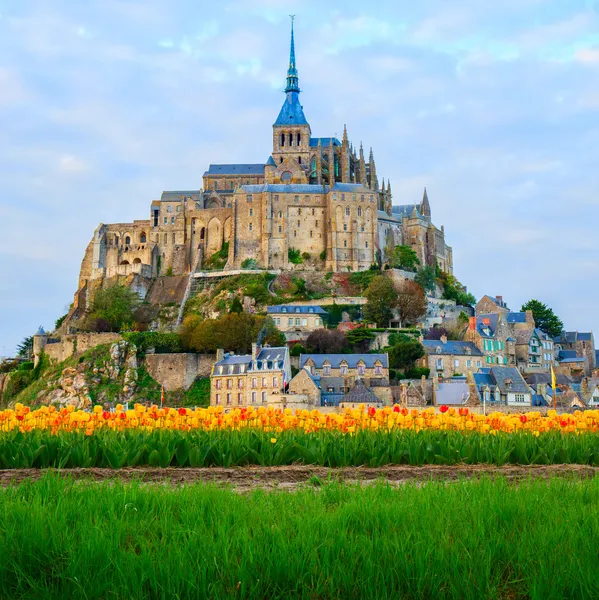 Opactwo Mont Saint Michel, — Zdjęcie stockowe