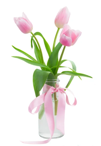 Pink tulips posy — Stock Photo, Image