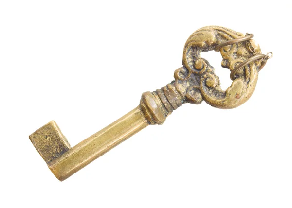 Antika altın iskelet anahtar — Stok fotoğraf