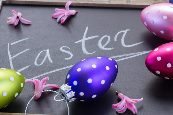 Easter letters with eggs — Stock Photo, Image