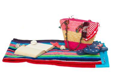 güneşlenme aksesuarları havlu izole