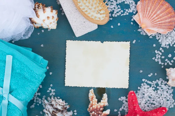 Sea spa treatment frame — Stock Photo, Image