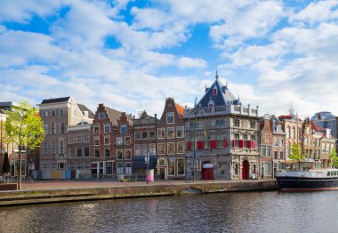 tarihi evler eski Haarlem, Hollanda