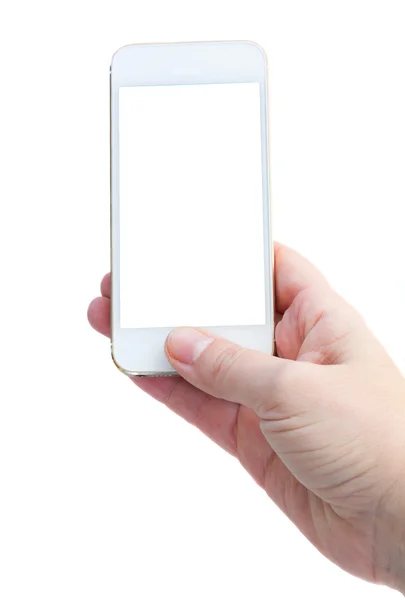 Hand met een moderne smartphone — Stockfoto