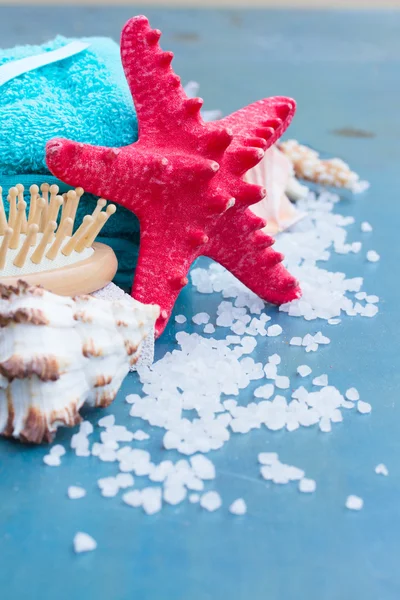 Sea spa setting with starfish — Stock Photo, Image