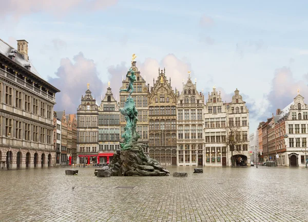 Grote markt Meydanı, antwerpen — Stok fotoğraf