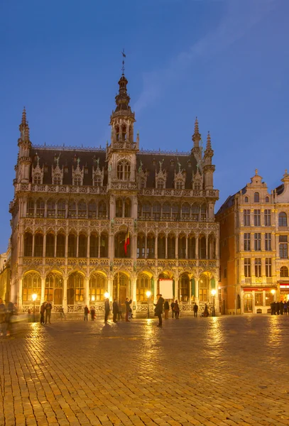 Illuminated Maison du Roi, Brussels — Stock Photo, Image