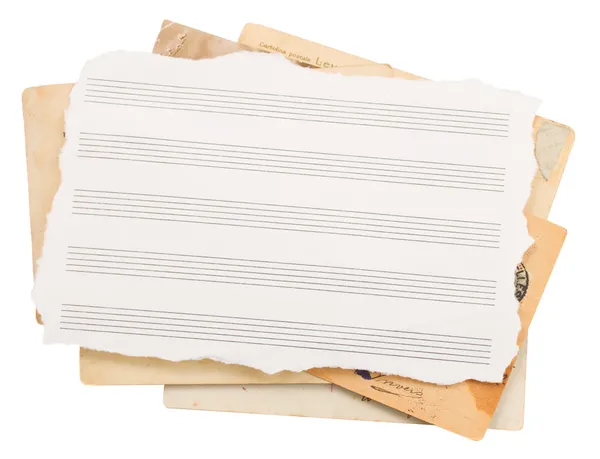 Bunch of old note papers — Stock Photo, Image