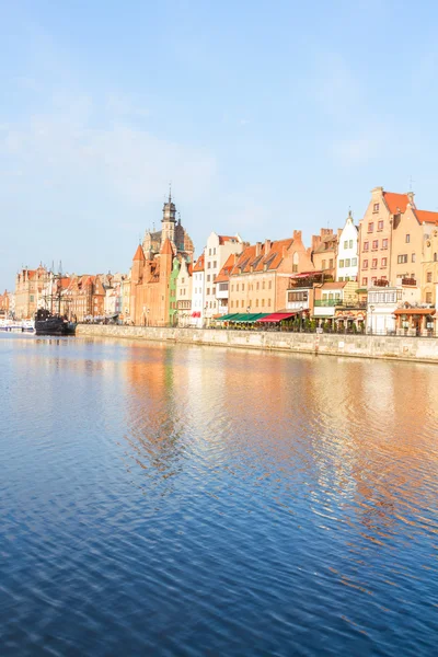 Old town embankment, Gdansk — Stock Photo, Image