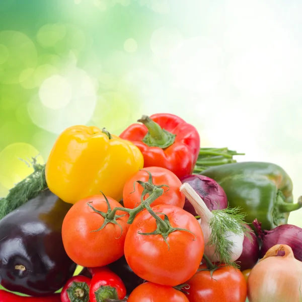 Pila de verduras frescas maduras — Foto de Stock