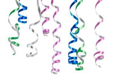 çok renkli akım kağıt iplikçikleri curling