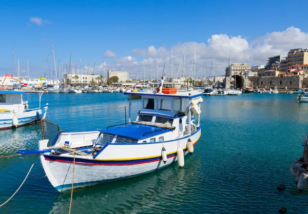 Oude haven van heraklion, Kreta, Griekenland — Stockfoto