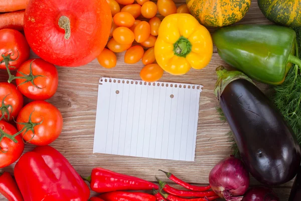 Frame of fresh vegetables — Stock Photo, Image