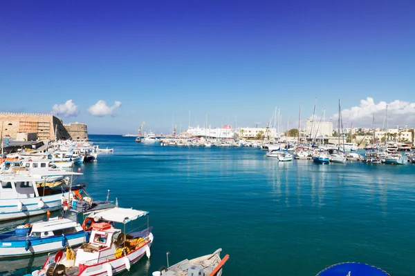 Antigo porto de Heraklion, Creta, Grécia — Fotografia de Stock