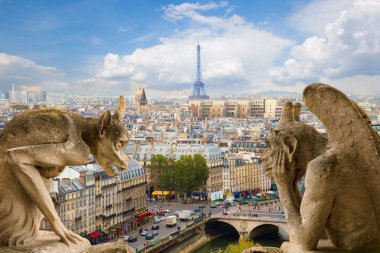 Gargoyle üzerinde notre dame Katedrali, Fransa