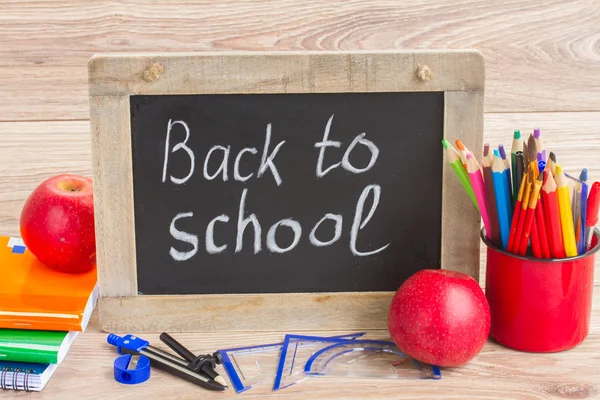 Black board with back to school — Stock Photo, Image