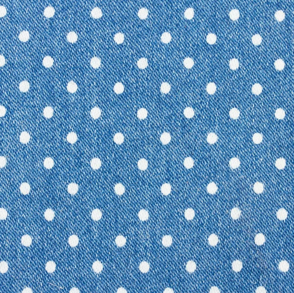 Blue jeans with white polka dot — Stock Photo, Image